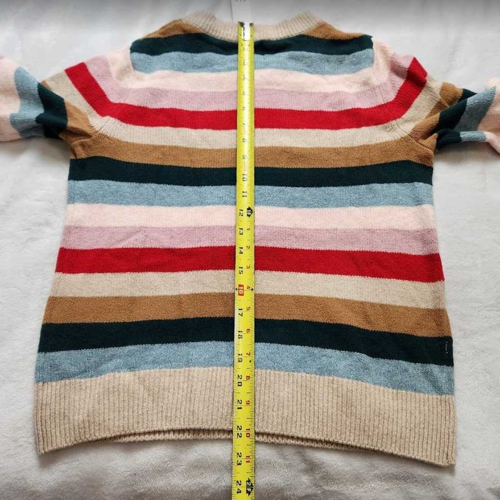 New women's Gap happy stripe CashSoft crewneck colorful stripe sweater - Picture 10 of 11